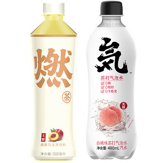 元气森林 茶饮料气泡水组合装 6口味 480ml*3瓶+500ml*3瓶