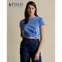 Ralph Lauren/拉夫劳伦女装 2021年春季棉质平纹针织圆领T恤22008 430-蓝色 L