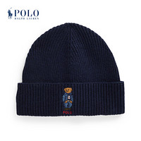 Ralph Lauren/拉夫劳伦男配 2020年冬季Polo小熊罗纹针织帽子51133 410-海军蓝 ONE