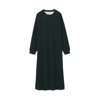 無印良品 MUJI 無印良品  女式 印度棉毛圈 连衣裙 黑色 L-XL