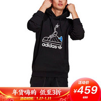 阿迪达斯 ADIDAS 三叶草 男子 WORM HOODIE 运动 卫衣/套头衫 GN2159 L码