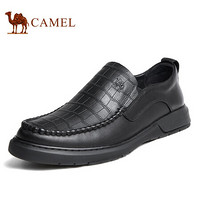 骆驼（CAMEL） 商务休闲鞋套脚软底男正装皮鞋 A112170010 黑色 39