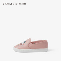 CHARLES＆KEITH2021春季CK9-71700096拼色亮片装饰儿童休闲鞋 红色 28