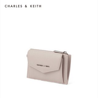 CHARLES＆KEITH2021春季新品CK6-50840229女士编织设计零钱包卡包 Light Pink浅粉色 XXS