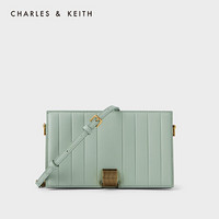 CHARLES＆KEITH2021春季新品CK6-10701098女士金属扣饰斜挎包钱包 Mint Green薄荷绿色 XS
