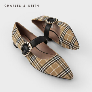 CHARLES＆KEITH2021春季新品SL1-70920004女士金属扣绊带玛丽珍鞋 Multi综合色 41