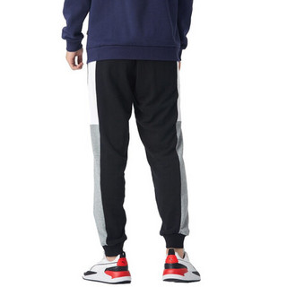 彪马 PUMA 男子 基础系列 PUMA BLOCK Sweatpants TR 运动 针织长裤 587158 01黑色 L码(欧洲码)