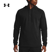 安德玛官方UA Project Rock强森男子运动连帽卫衣Under Armour1357193 黑色001 S