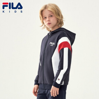 FILA KIDS 斐乐儿童中大童运动外套2021春季新款男童舒适运动童装 RD宝蓝-NV 165