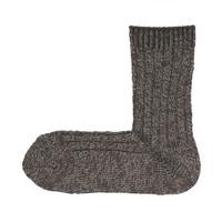 MUJI 無印良品 女士中筒袜 DAJ08A0A 深棕色 36-40