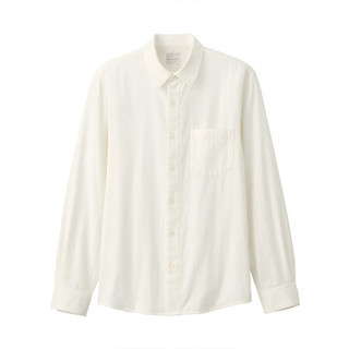 無印良品 MUJI 無印良品  男式 印度棉双层纱织 衬衫 白色 S