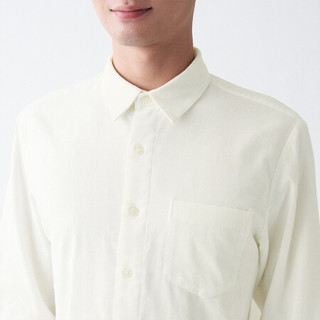無印良品 MUJI 無印良品  男式 印度棉双层纱织 衬衫 白色 S
