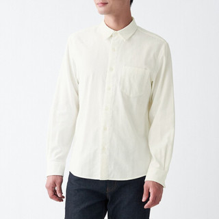 無印良品 MUJI 無印良品  男式 印度棉双层纱织 衬衫 白色 S