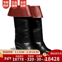 CHANEL香奈儿女鞋长靴小牛皮黑与棕    G36719 X54452 K2382  跟高65mm时尚优雅 37