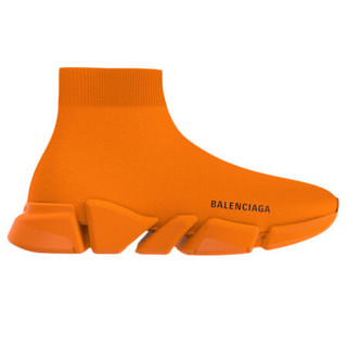 Balenciaga巴黎世家男鞋SPEED2.0运动鞋橙色袜子设计高性能3D针织面料同色鞋底时尚休 橙色 43