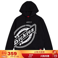 Dickies卫衣 SS21春夏 LOGO印花情侣款卫衣男 男女同款连帽休闲上衣 卫衣女 DK008873 黑色 XXL