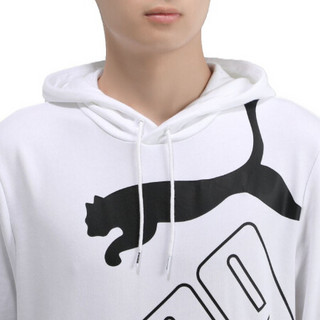 彪马 PUMA 男子 基础系列 BIG LOGO Hoodie TR 运动 卫衣 583505 02彪马白 M码(亚洲码)