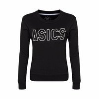 ASICS亚瑟士 女式圆领套头卫衣 2032A888-020 黑色 M
