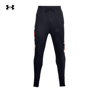 安德玛官方UA新春系列男子篮球运动抓绒长裤Under Armour1356879 黑色002 M