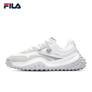 FILA x MIHARA 斐乐 FM1蔡徐坤同款 波点鞋 2020秋季新款休闲鞋运动鞋潮鞋 斐乐白/冰河灰-WG 42.5