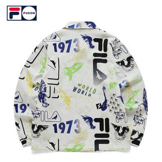 FILA FUSION X STAPLE斐乐男运动外套2021春季新款满印上衣 T11M114705F米色丛林-WT 180/100A/XL