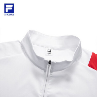 FILA ATHLETICS 斐乐男士长袖polo衫2021年春季新款专业运动上衣 玉石白-WT 180/100A/XL