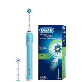 Oral-B 欧乐-B 欧乐B电动牙刷成人 圆头牙刷情侣礼物3D声波旋转摆动充电式 D16蓝色 日常清洁 博朗精工