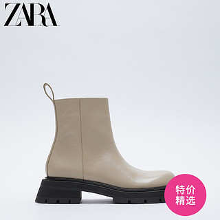 ZARA 11121710002 女士增高底平底短靴