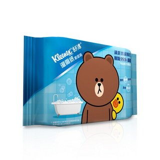 舒洁 Kleenex LINE FRIENDS 湿厕纸40片*5包 可冲水 擦除99.9%细菌清洁湿纸巾湿巾