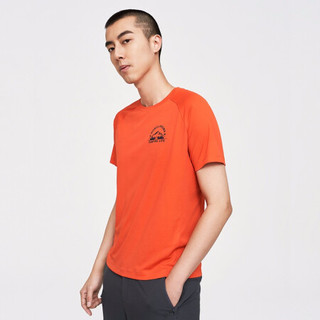 凯乐石 KAILAS户外运动男款功能图案T恤 KG2117508 红橙 3XL