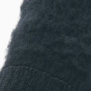 无印良品 MUJI 男女通用 羊毛混纺 里起毛 触摸屏手套 黑色 FREE
