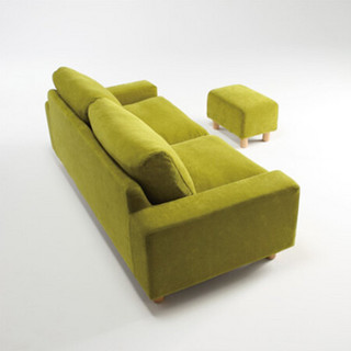 MUJI 棉雪尼尔/沙发主体搁脚凳用沙发套/绿色 绿色 搁脚凳用