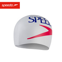 Speedo/速比涛 长发适用 高效训练泳帽 811306F941 白色/蓝色