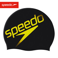 Speedo/速比涛 返潮现象 双面硅胶泳帽 811301F648 黑色/黄色