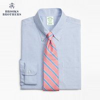 Brooks Brothers/布克兄弟男士修身版牛津纺正装衬衫1000063872 B115-蓝色条纹 15/32