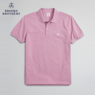 Brooks Brothers/布克兄弟男士Supima棉混纺微弹logo款短袖Polo衫 B650-粉色 M