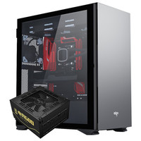 aigo 爱国者 YOGO K1 E-ATX机箱 半侧透 含电源 600W 钛灰色