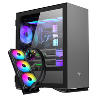 aigo 爱国者 YOGO M2 PRO E-ATX机箱 半侧透 钛灰+银河T360 CPU