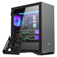 aigo 爱国者 YOGO M2 PRO EATX机箱 半侧透 钛灰色+拓展硬盘架 套装