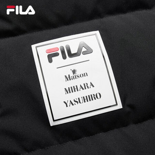 FILA x MIHARA 斐乐羽绒服女2020冬季新款LOGO连帽羽绒短款外套女 正黑色-BK 180/96A/XXL