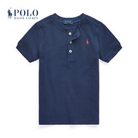 Ralph Lauren/拉夫劳伦男童 2021年春季棉质网眼布亨利衫35092 410-海军蓝 4