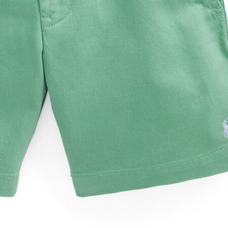 Ralph Lauren/拉夫劳伦男童 2021年春季Polo学院风弹力斜纹布短裤35145 300-绿色 4