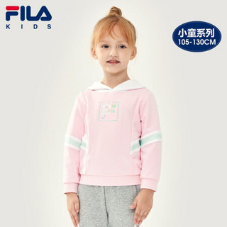 FILA KIDS 斐乐儿童套头卫衣小童女童2021年春季新款时尚针织卫衣 静谧粉-LP 110