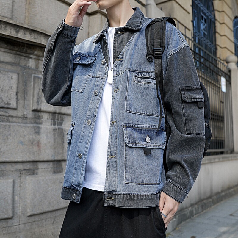 a面b面 8501 男士上衣时尚休闲百搭牛仔夹克