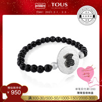 TOUS/桃丝熊925银黑玛瑙手链 经典时尚 官方直售314861510