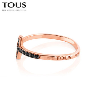 TOUS/桃丝熊银镀18k玫瑰金尖晶石戒指时尚女饰品414935510