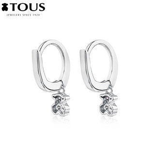 TOUS/桃丝熊白色18K金钻石耳钉甜美气质 女饰品615263030