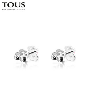 TOUS/桃丝熊925银粉石英耳钉甜美耳环女潮饰品 815433610