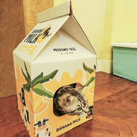疯狂小狗猫抓板磨爪器窝瓦楞纸牛奶盒子耐磨耐抓大号猫磨爪猫玩具猫咪用品