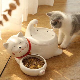 猫咪智能饮水机陶瓷流动喂水器喝水神器猫用自动循环静音宠物用品